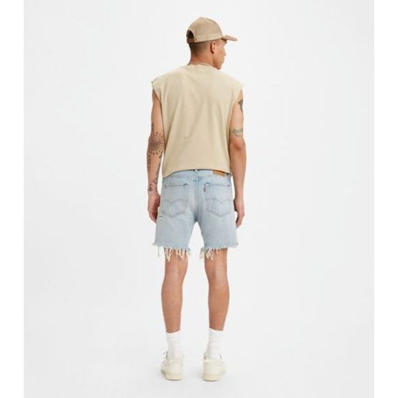 Levi's 501 '93 Men's Sz 28 Blue Paint By Numbers Cutoff 7" Denim Jean Shorts $70 - Picture 7 of 7